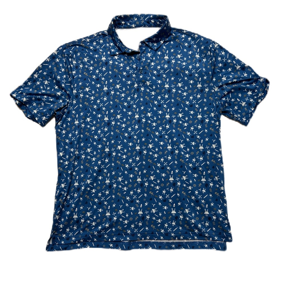 1764 Signature Polo Mens Size XL BBQ Grill Short Sleeve Golf Preppy Novelty